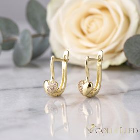 Goldfilled antialergijski uhani 16mm 14K barva