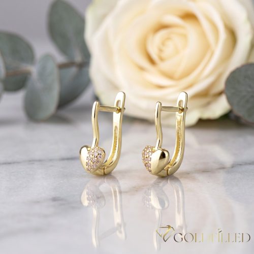 Goldfilled antialergijski uhani 16mm 14K barva