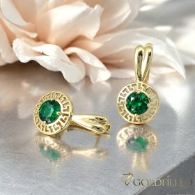 Goldfilled antialergijski uhani 19 mm 14K barva