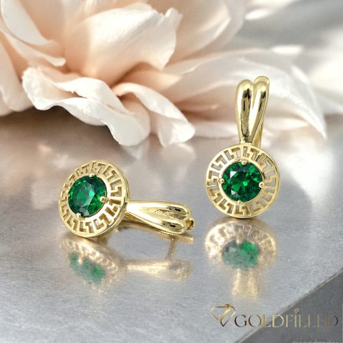 Goldfilled antialergijski uhani 19 mm 14K barva