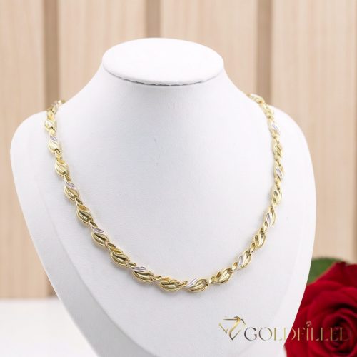 Ekskluzivna antiallergene pozlačena ogrlica „Goldfilled“,  več velikostih debelina 7 mm, barva 14K Multicolor 