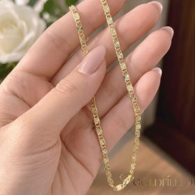   Antialergijska ogrlica Goldfilled 55cm dolga in 3mm široka Barva 14K