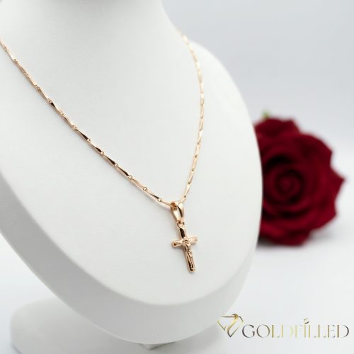 Antiallergijska Goldfilled ogrlica 45cm/1mm + obesek, barva 18K