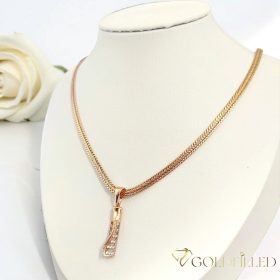   Antiallergijska Goldfilled ogrlica 50cm/4mm + obesek, barva 18K