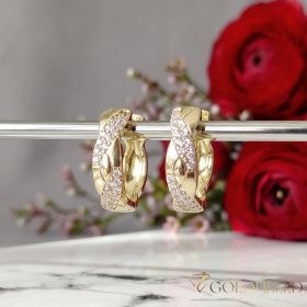 Goldfilled antialergijski uhani 20 mm 14K barva