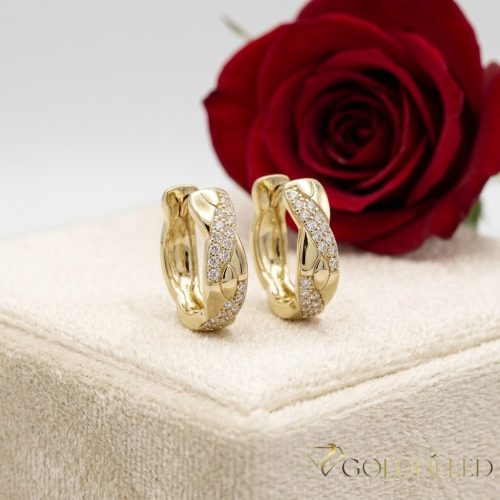 Goldfilled antialergijski uhani 20 mm 14K barva