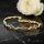 Antiallergene pozlačen zapestnica „Goldfilled“, dolžina 17 cm in širina 5 mm, barva 14K