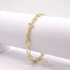 Antiallergene pozlačen zapestnica „Goldfilled“, dolžina 17 cm in širina 5 mm, barva 14K