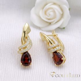 Goldfilled antialergijski uhani 18mm 14K barva