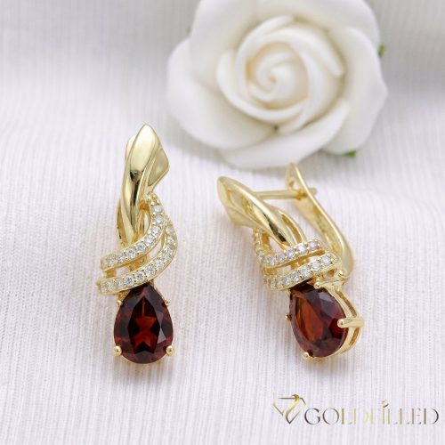 Goldfilled antialergijski uhani 18mm 14K barva