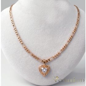   Antiallergijska Goldfilled ogrlica 45cm/4mm + obesek, barva 18K