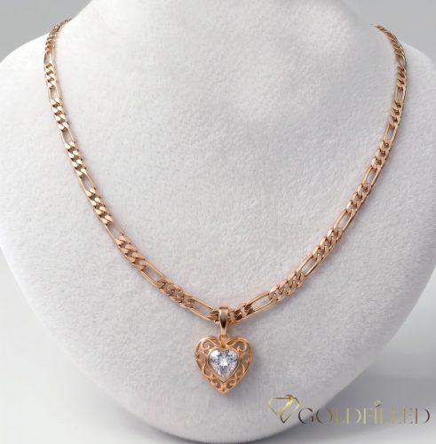 Antiallergijska Goldfilled ogrlica 45cm/4mm + obesek, barva 18K