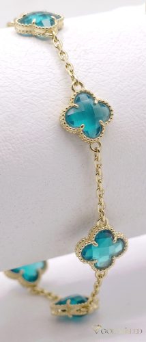 Antiallergene pozlačen zapestnica „Goldfilled“, 18-21 cm/15mm , barva 14K
