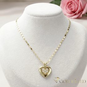   Antiallergijska Goldfilled ogrlica 60cm/2mm + obesek, barva 14K