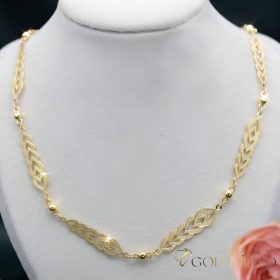   Antiallergijska vergoldena ogrlica „Goldfilled“, dolžina 45 cm in širina 9 mm, barva 14K