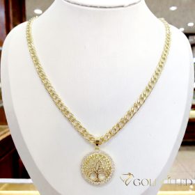   Antiallergijska Goldfilled ogrlica 45cm/5,2mm + obesek, barva 14K