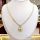 Antiallergijska Goldfilled ogrlica 50cm/4mm + obesek, barva 14K/Multicolor