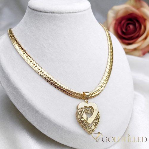 Goldfilled Antialergijski Luksuzni Ogrlica 50cm Dolga in 6,5mm Široka Barva 14K