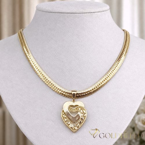 Goldfilled Antialergijski Luksuzni Ogrlica 50cm Dolga in 6,5mm Široka Barva 14K
