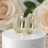 Goldfilled antialergijski uhani 24 mm 14K barva
