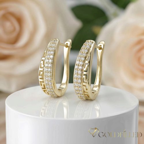 Goldfilled antialergijski uhani 24 mm 14K barva