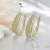 Goldfilled antialergijski uhani 24 mm 14K barva
