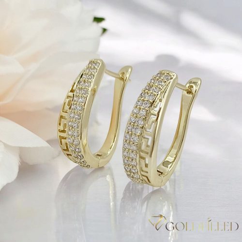 Goldfilled antialergijski uhani 24 mm 14K barva