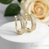 Goldfilled antialergijski uhani 24 mm 14K barva