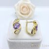 Goldfilled antialergijski uhani 17 mm 14K barva