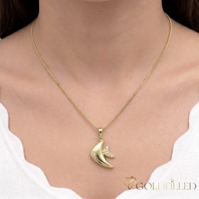   Antiallergijska Goldfilled ogrlica 35cm/1mm + obesek, barva 14K (Priporočljivo za otroke do največ 7. leta starosti!)