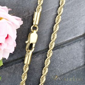   Antialergijska ogrlica Goldfilled 55cm dolga in 3mm široka Barva 14K