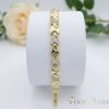 Antiallergene pozlačen zapestnica „Goldfilled“, dolžina 19 cm in širina 8 mm, barva 14K