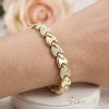 Antiallergene pozlačen zapestnica „Goldfilled“, dolžina 19 cm in širina 8 mm, barva 14K