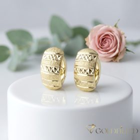 Goldfilled antialergijski uhani 18mm 14K barva