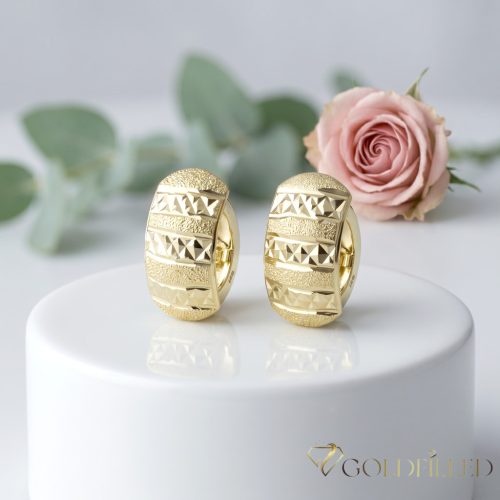 Goldfilled antialergijski uhani 18mm 14K barva