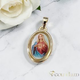 Antiallergijski Goldfilled obesek 27 mm, barva 14K