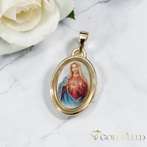 Antiallergijski Goldfilled obesek 27 mm, barva 14K
