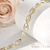 Antiallergene pozlačen zapestnica „Goldfilled“, dolžina 17cm in širina 7 mm, barva 14K