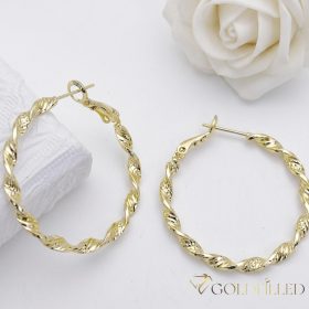 Goldfilled Antialergijske  uhani 35mm 14K barva