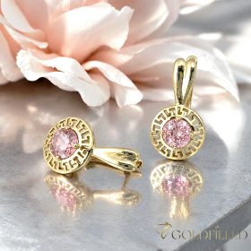 Goldfilled antialergijski uhani 19 mm 14K barva