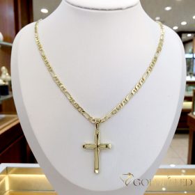   Antiallergijska Goldfilled ogrlica 50cm/4mm + obesek, barva 14K