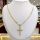 Antiallergijska Goldfilled ogrlica 50cm/4mm + obesek, barva 14K