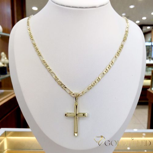 Antiallergijska Goldfilled ogrlica 50cm/4mm + obesek, barva 14K