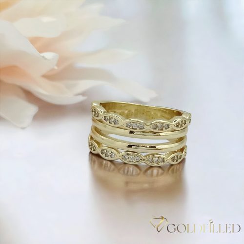 Antialergijski prstan „Goldfilled”, v različnih velikostih, barva 14K