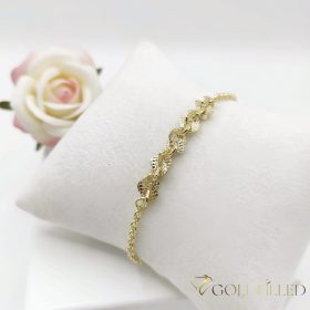   Antiallergene pozlačen zapestnica „Goldfilled“, dolžina 17-20 cm in širina 1-5 mm, barva 14K