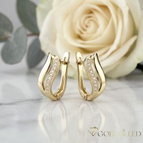 Goldfilled antialergijski uhani 17 mm 14K barva