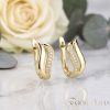 Goldfilled antialergijski uhani 17 mm 14K barva