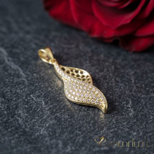 Antiallergijski Goldfilled obesek 30 mm, barva 14K
