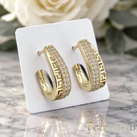 Goldfilled antialergijski uhani 17 mm 14K barva