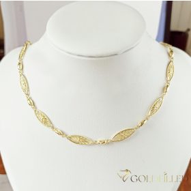   Antialergijska luksuzna ogrlica Goldfilled 45cm dolga in 4-7mm široka Barva 14K